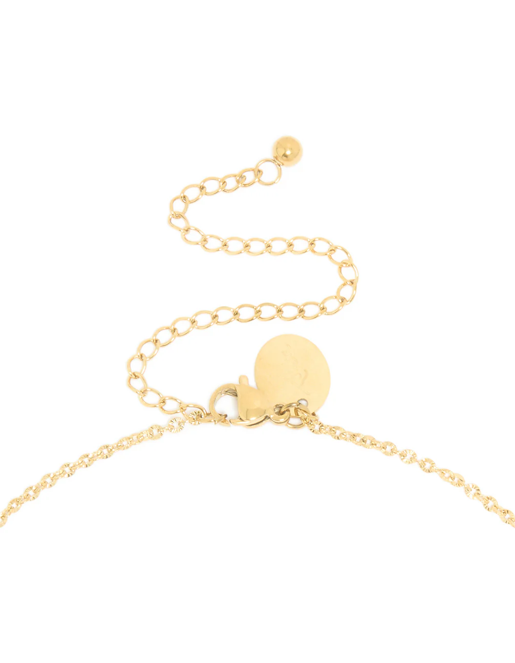 Waterproof Gold Plated Stainless Steel Disc Chain Y-Necklace - Image 5