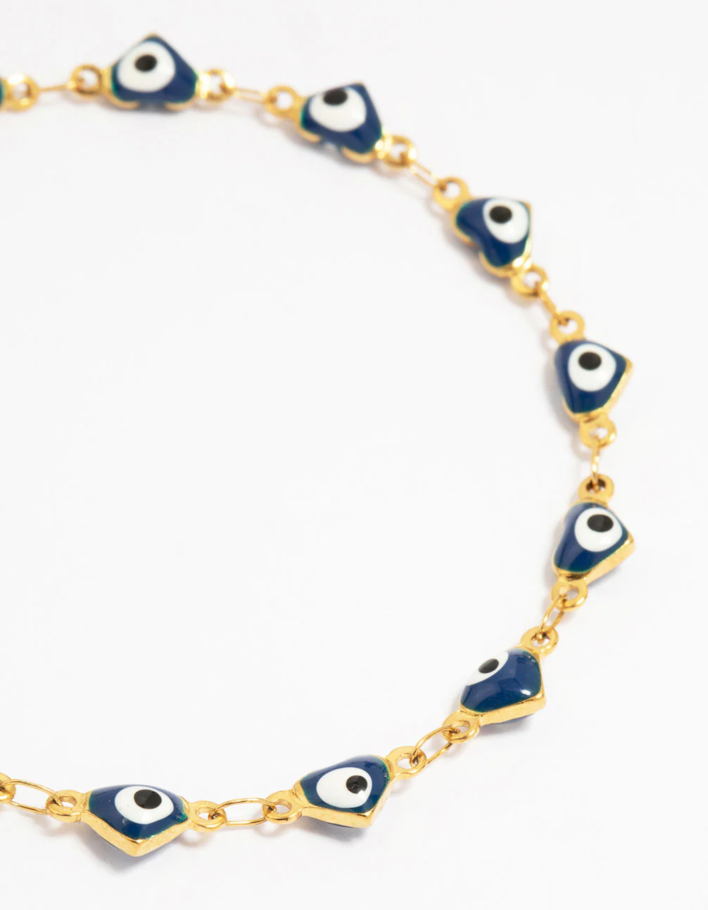 Waterproof Gold Plated Stainless Steel Evil Eye Bracelet - Image 2
