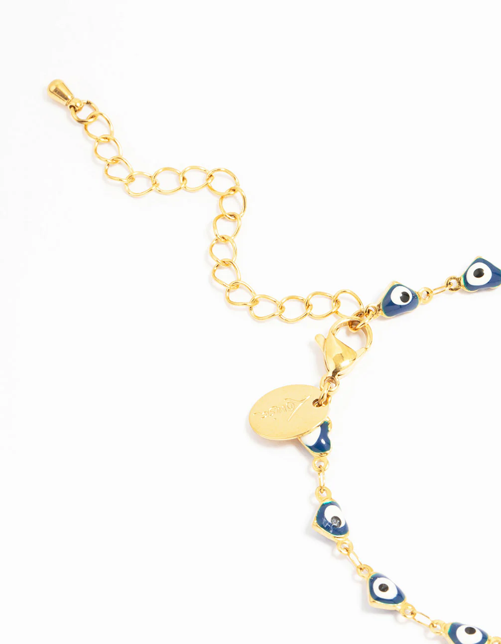 Waterproof Gold Plated Stainless Steel Evil Eye Bracelet - Image 3