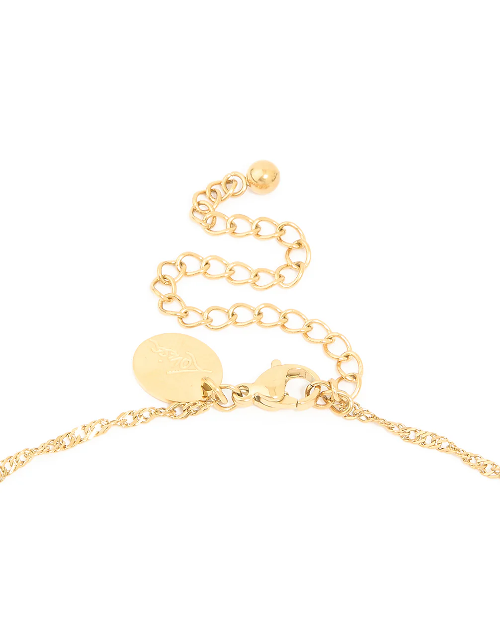 Waterproof Gold Plated Stainless Steel Evil Eye Tab Necklace - Image 5