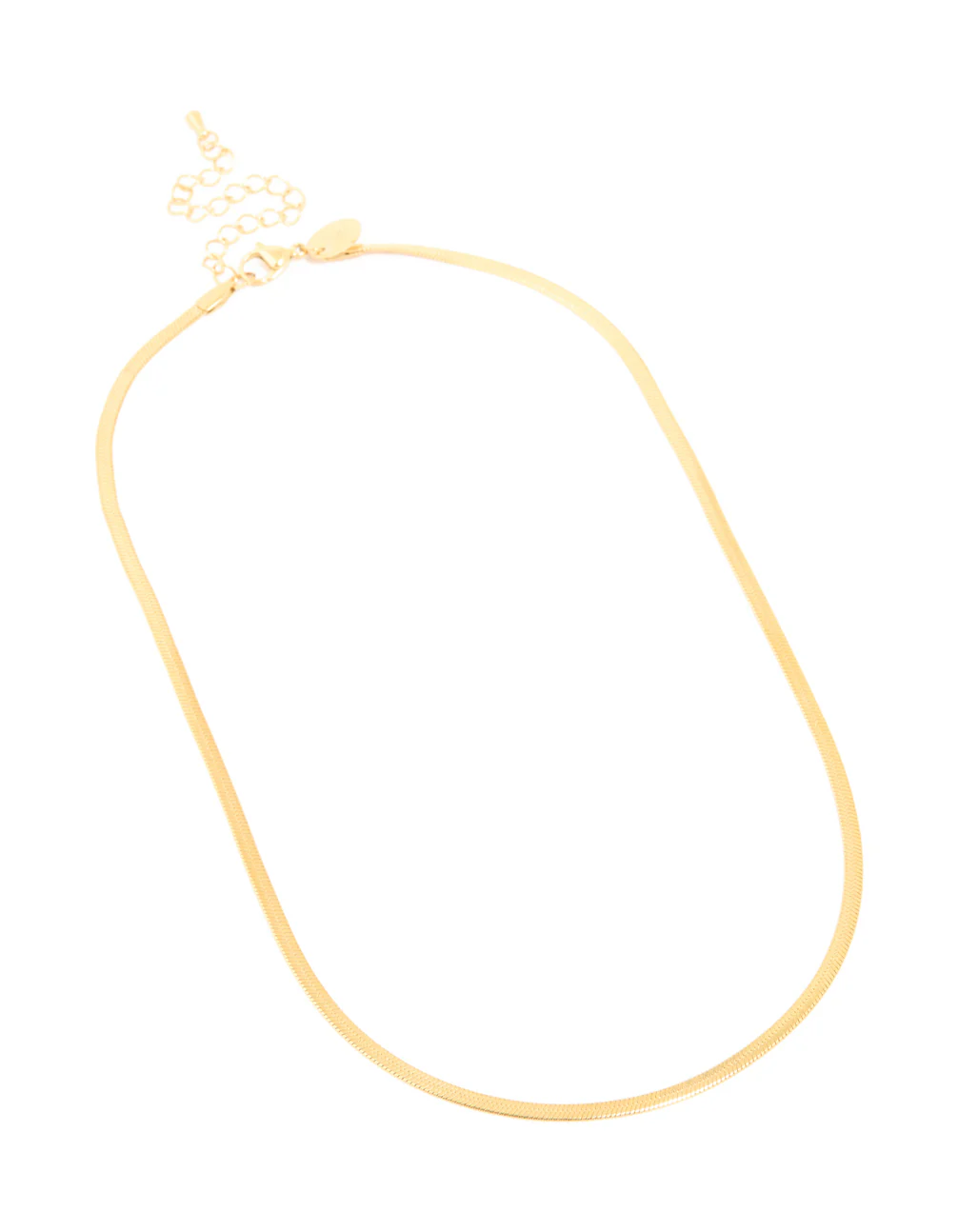 Waterproof Gold Plated Stainless Steel Fine Flat Snake Chain Necklace - Image 4