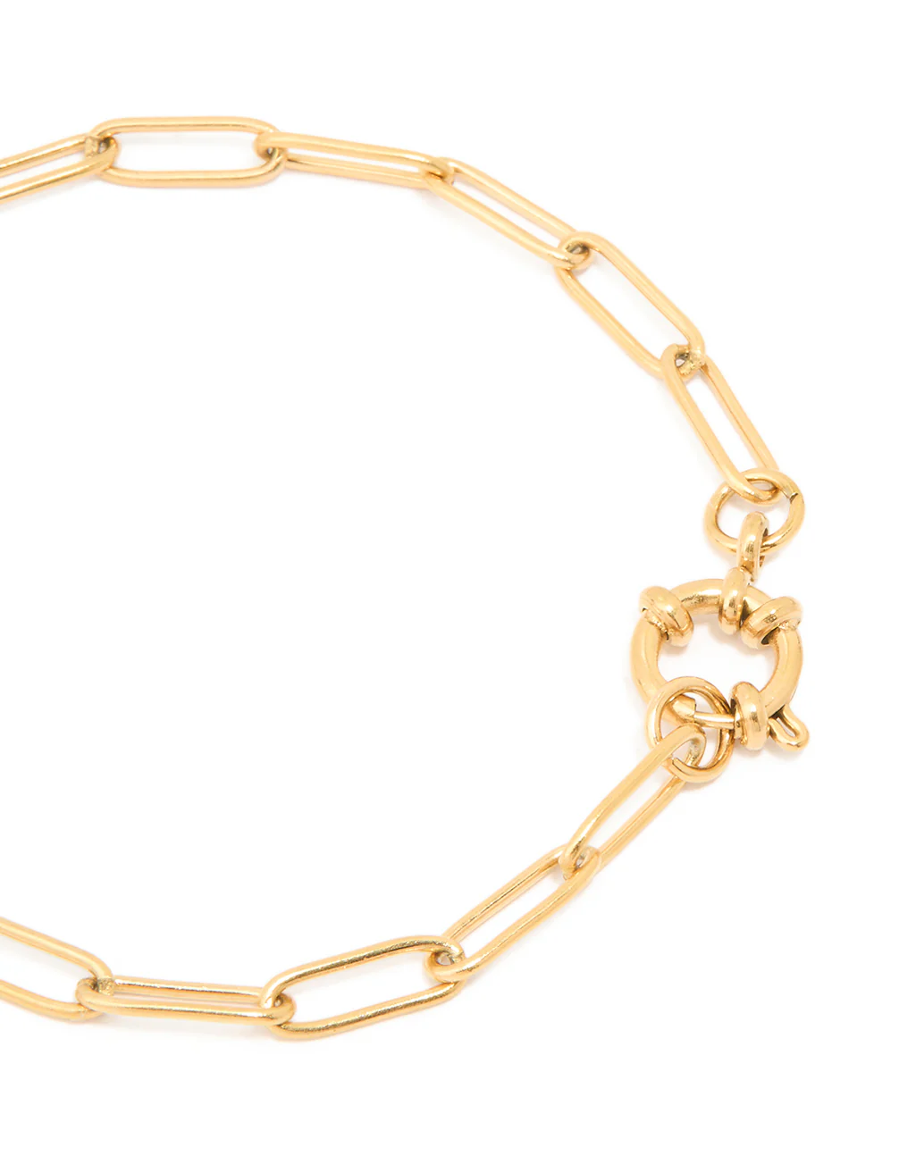 Waterproof Gold Plated Stainless Steel Fine Link Dainty Clasp Bracelet - Image 4