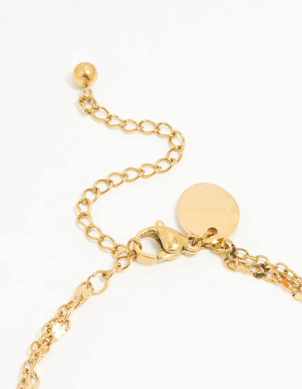 Waterproof Gold Plated Stainless Steel Floral Petal Bracelet - Image 3