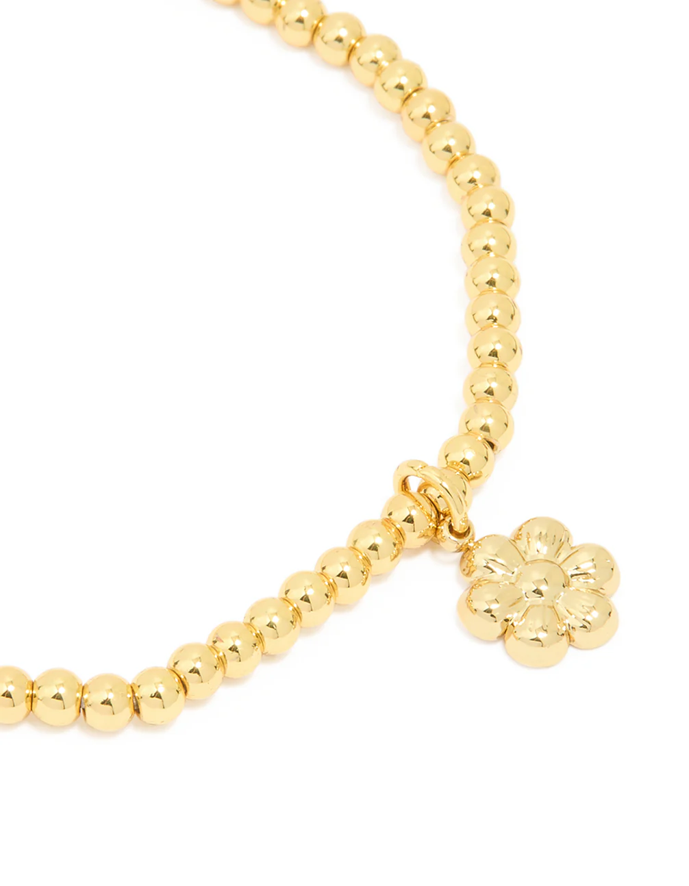 Waterproof Gold Plated Stainless Steel Flower Stretch Bracelet - Image 2