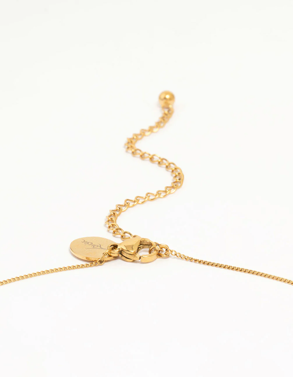 Waterproof Gold Plated Stainless Steel Freshwater Pearl Molten Hoop Pendant Necklace - Image 5
