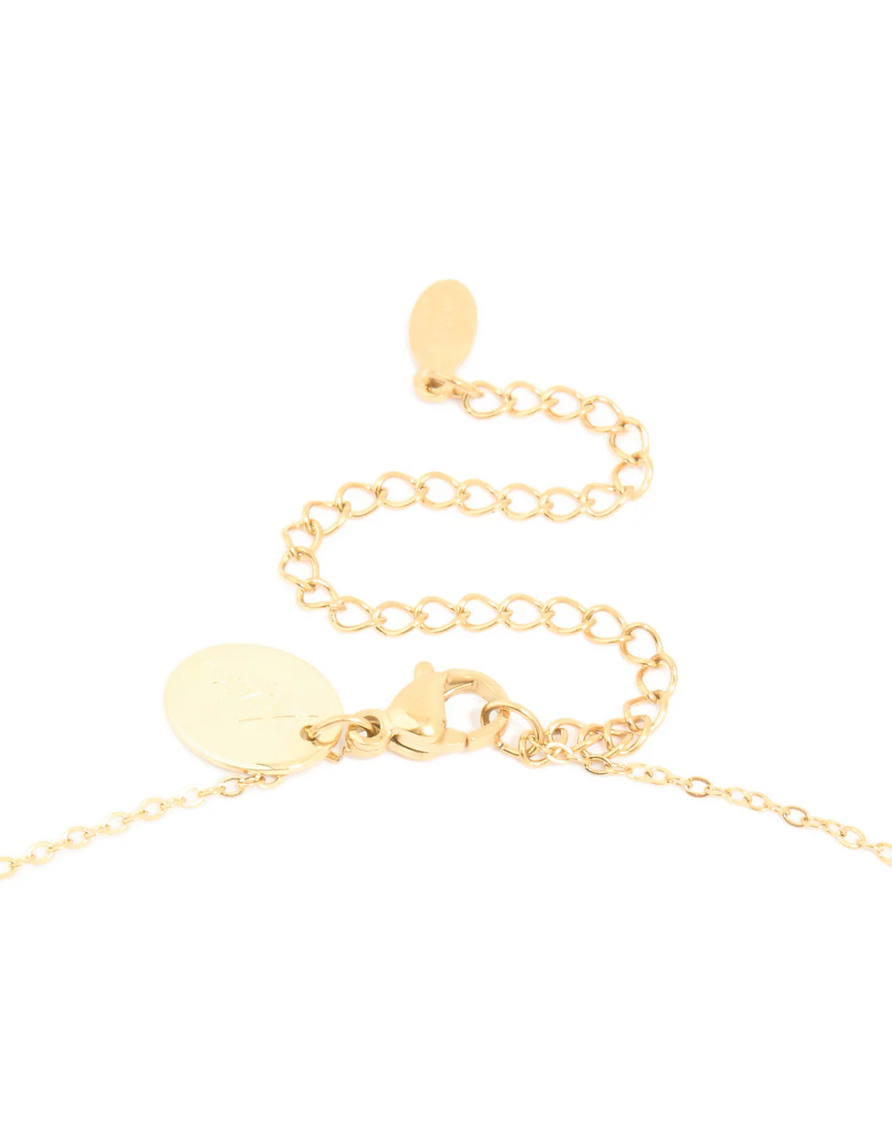 Waterproof Gold Plated Stainless Steel Full & Crescent Moon Phase Necklace - Image 3
