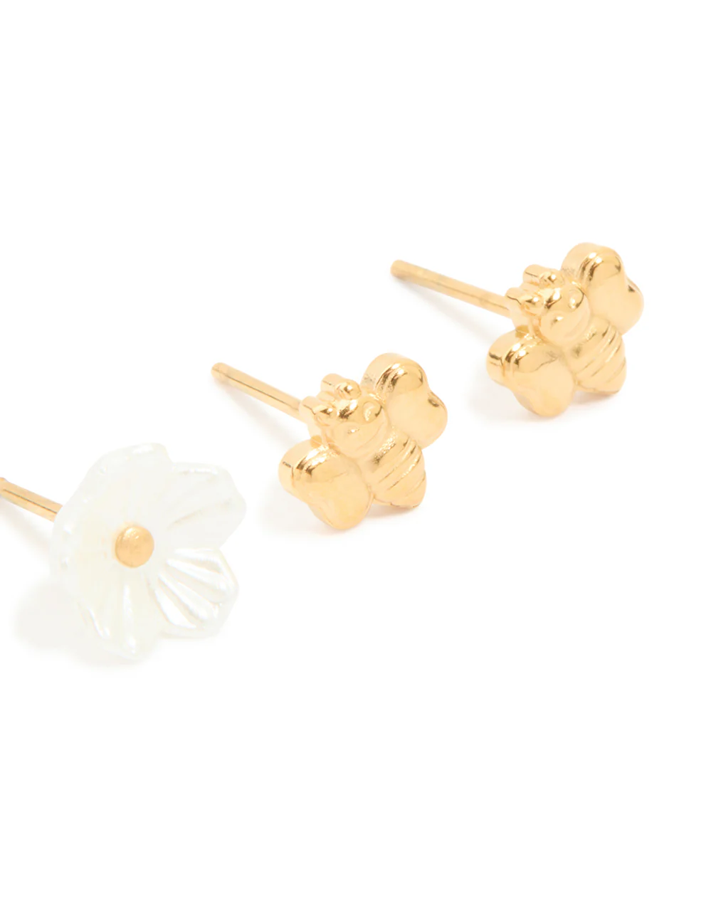 Waterproof Gold Plated Stainless Steel Garden Party Earrings 3-Pack - Image 3