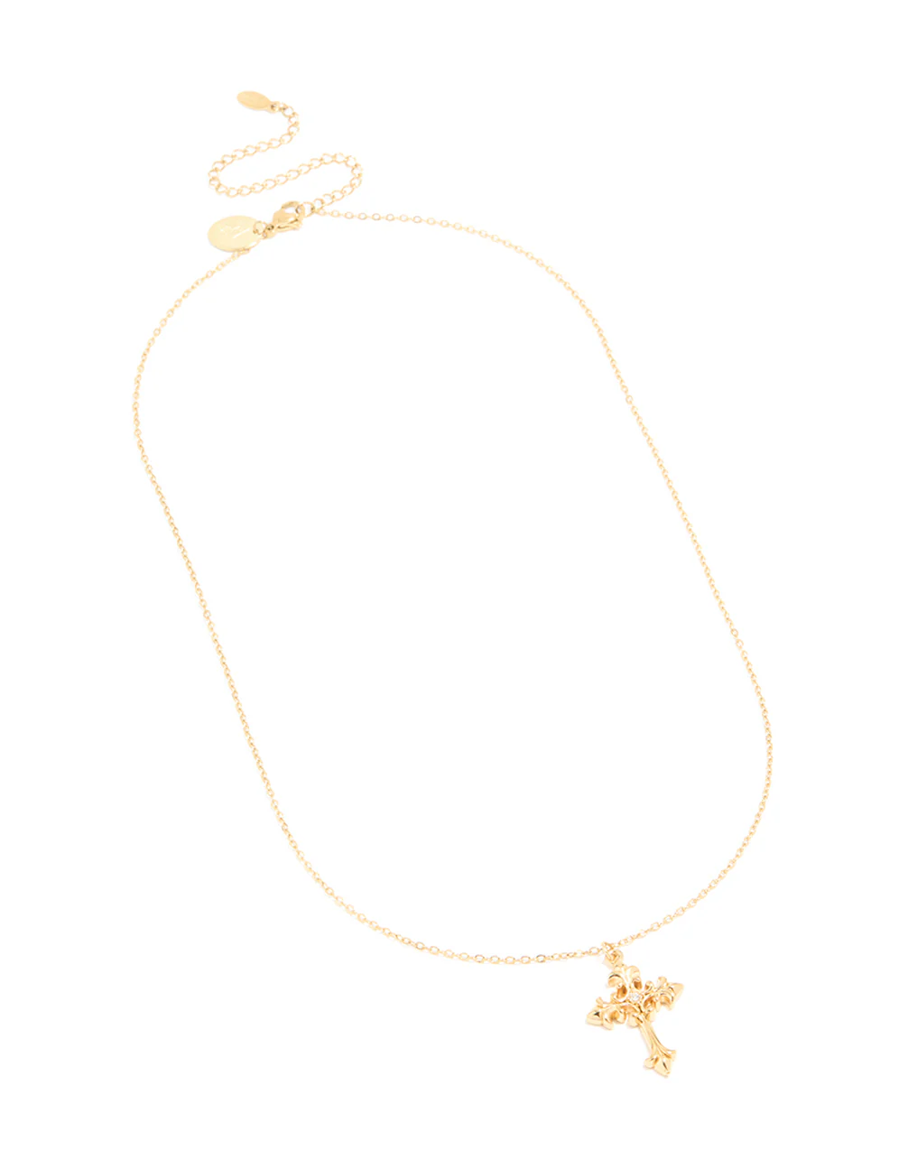 Waterproof Gold Plated Stainless Steel Gothic Cross Necklace - Image 4