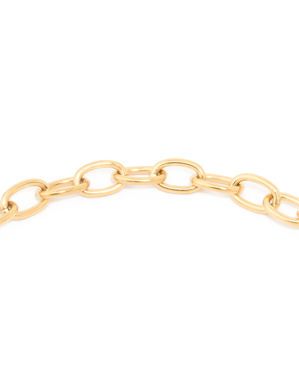 Waterproof Gold Plated Stainless Steel Heart Clasp Chain Necklace - Image 5