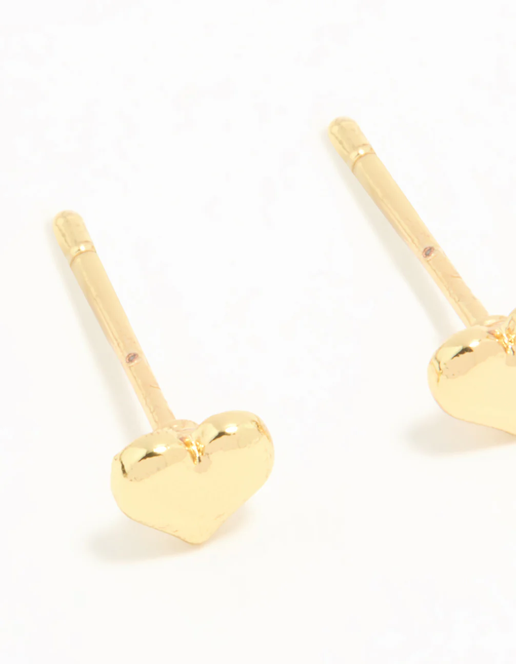 Waterproof Gold Plated Stainless Steel Heart Huggies & Classic Stud Earrings 3-Pack - Image 2