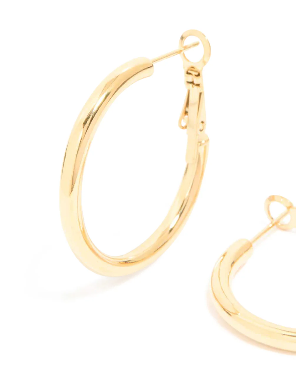 Waterproof Gold Plated Stainless Steel Hoop Earrings - Image 2