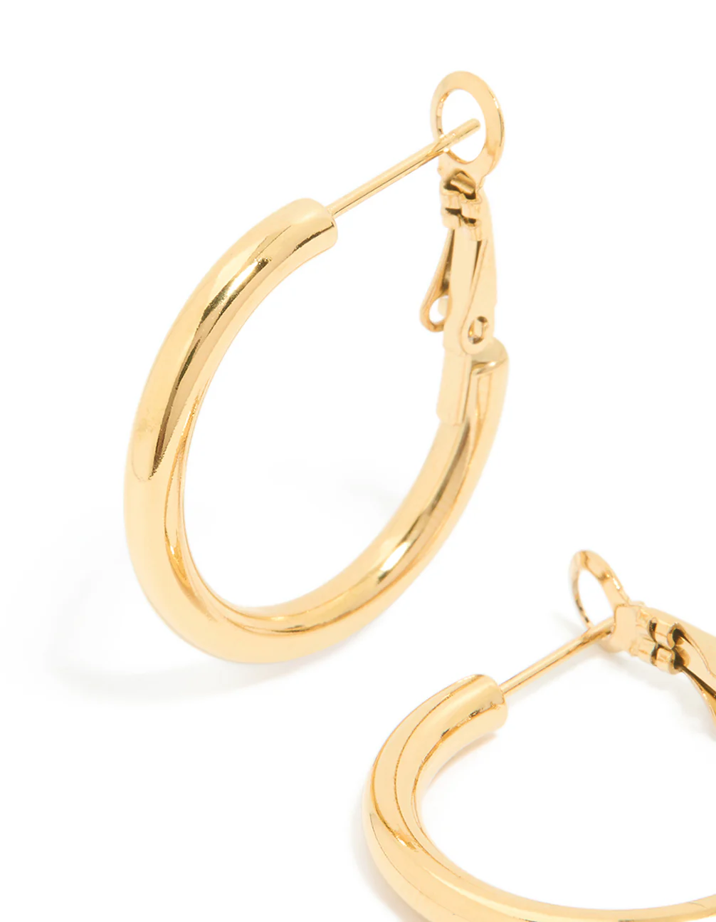 Waterproof Gold Plated Stainless Steel Hoop Earrings 30 MM - Image 2