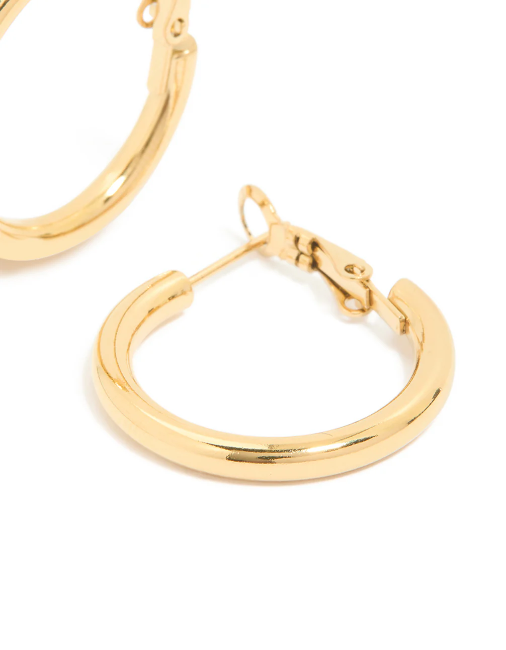 Waterproof Gold Plated Stainless Steel Hoop Earrings 30 MM - Image 3