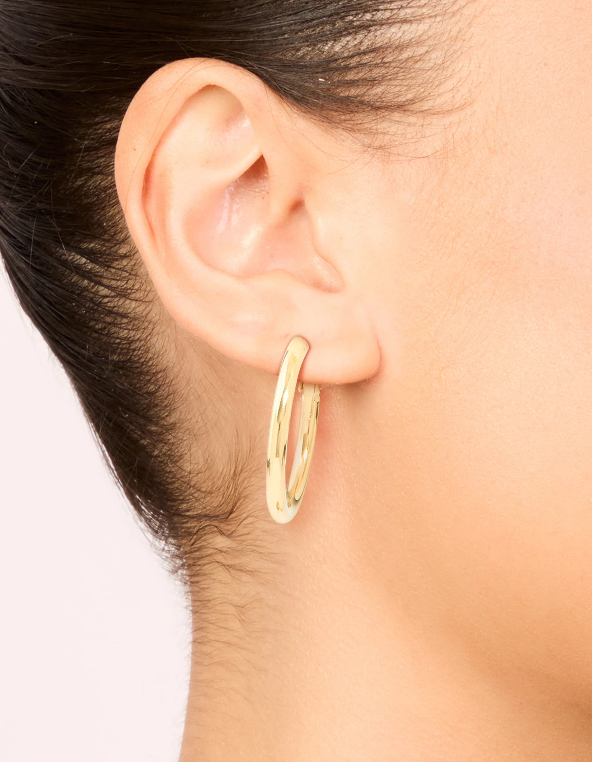 Waterproof Gold Plated Stainless Steel Hoop Earrings - Image 4