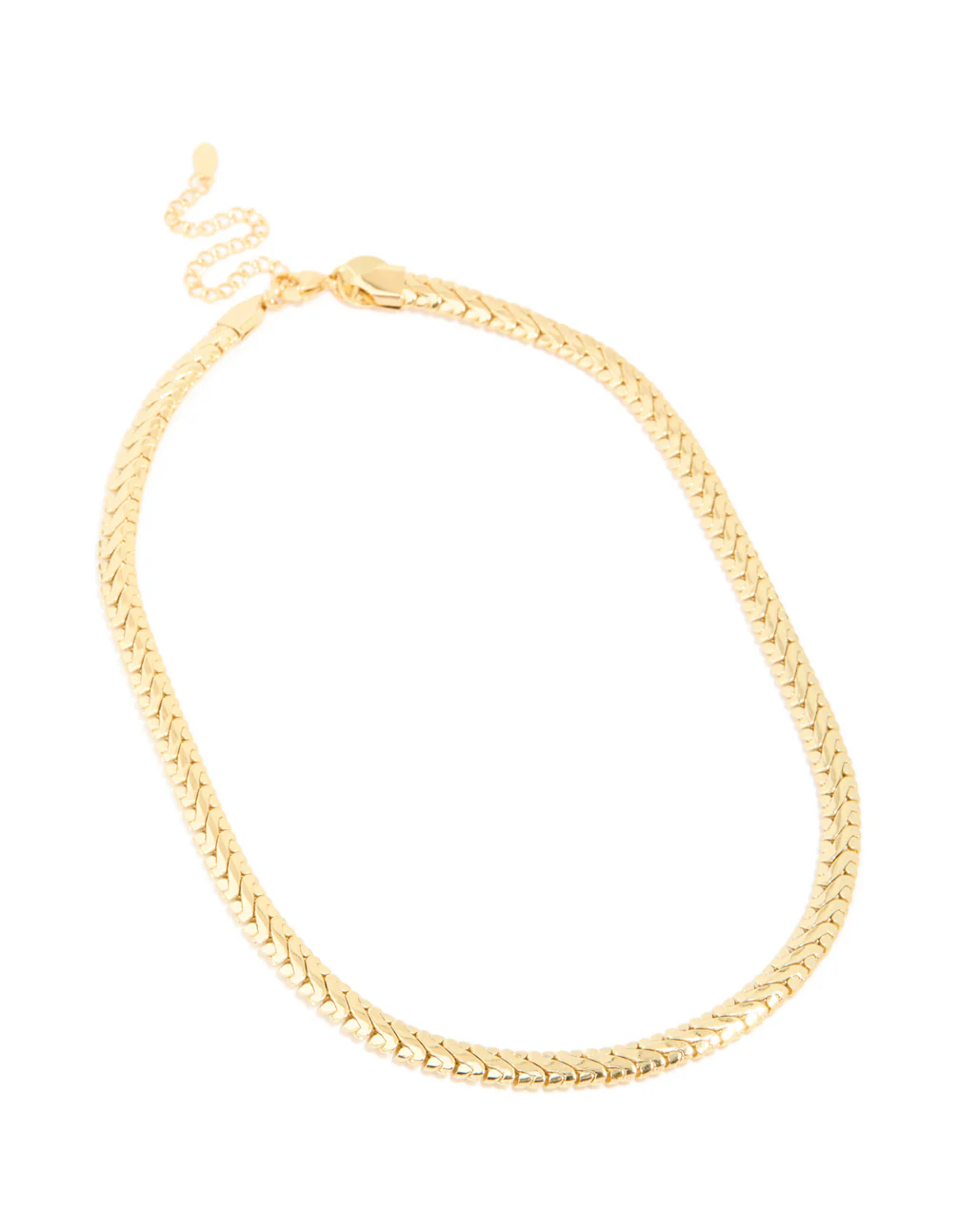 Waterproof Gold Plated Stainless Steel Interlock Chain Necklace - Image 2