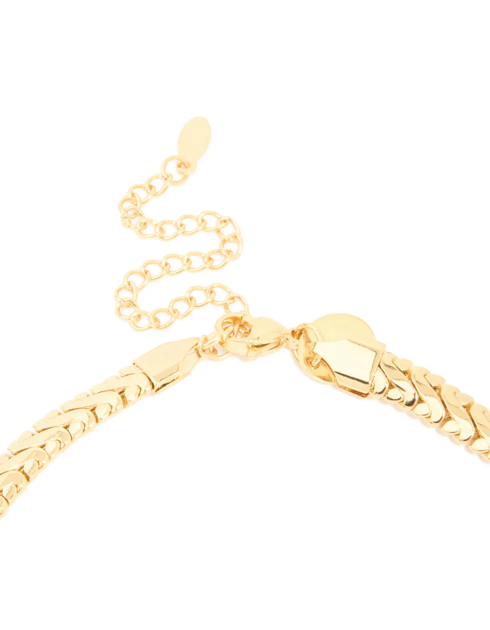 Waterproof Gold Plated Stainless Steel Interlock Chain Necklace - Image 3