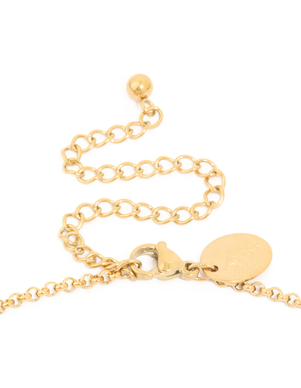Waterproof Gold Plated Stainless Steel Interlock Loops Pendant Necklace - Image 5