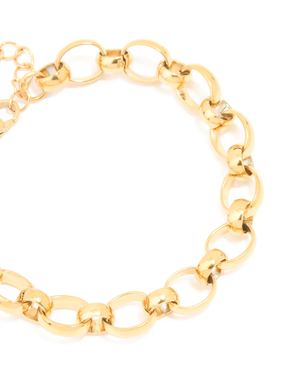 Waterproof Gold Plated Stainless Steel Interlocking Chain Bracelet - Image 4
