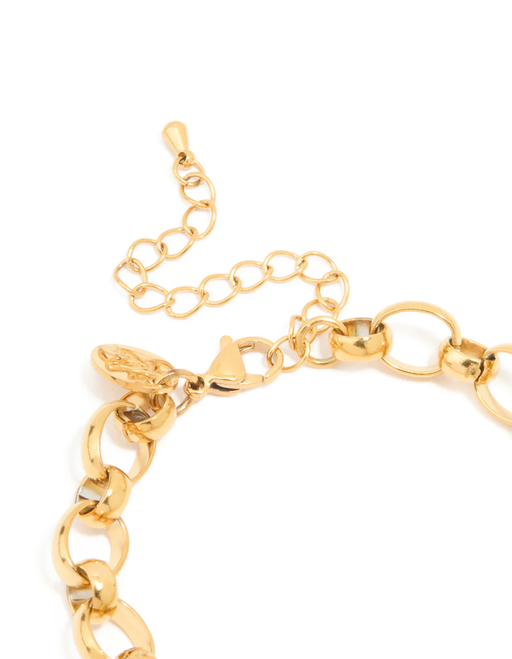 Waterproof Gold Plated Stainless Steel Interlocking Chain Bracelet - Image 5