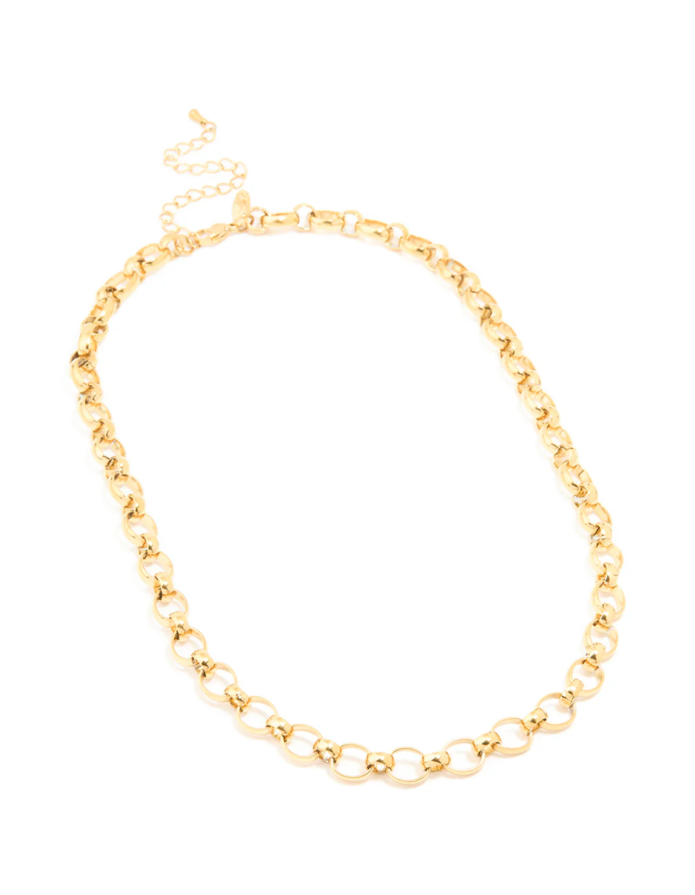 Waterproof Gold Plated Stainless Steel Interlocking Chain Necklace - Image 4