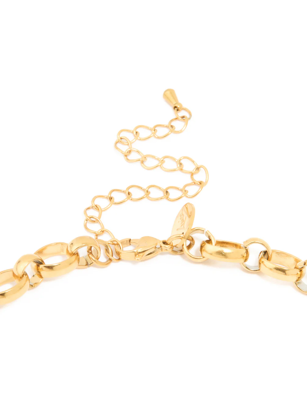 Waterproof Gold Plated Stainless Steel Interlocking Chain Necklace - Image 5