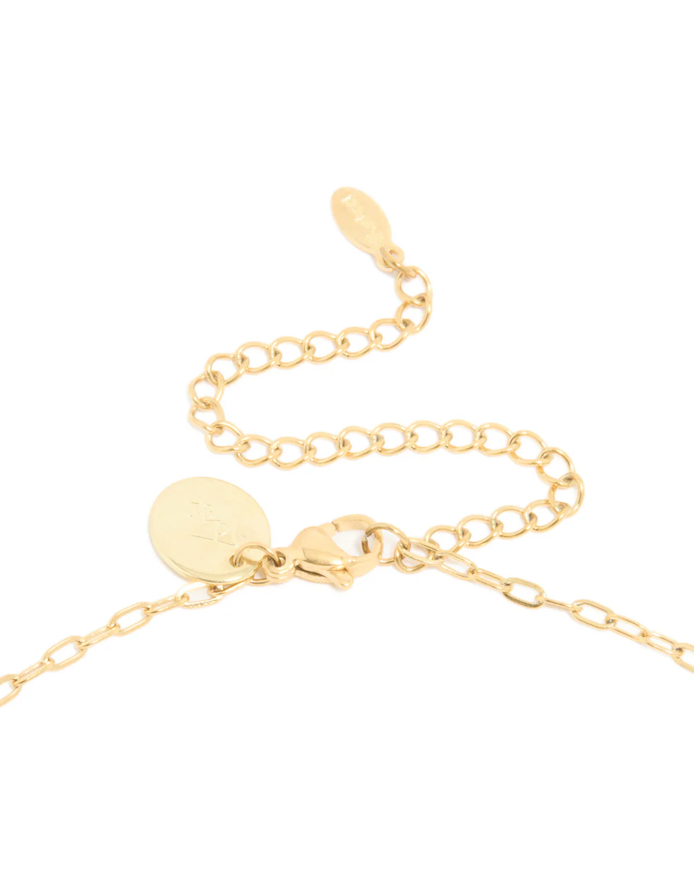 Waterproof Gold Plated Stainless Steel Interlocking Heart Pendant Necklace - Image 5