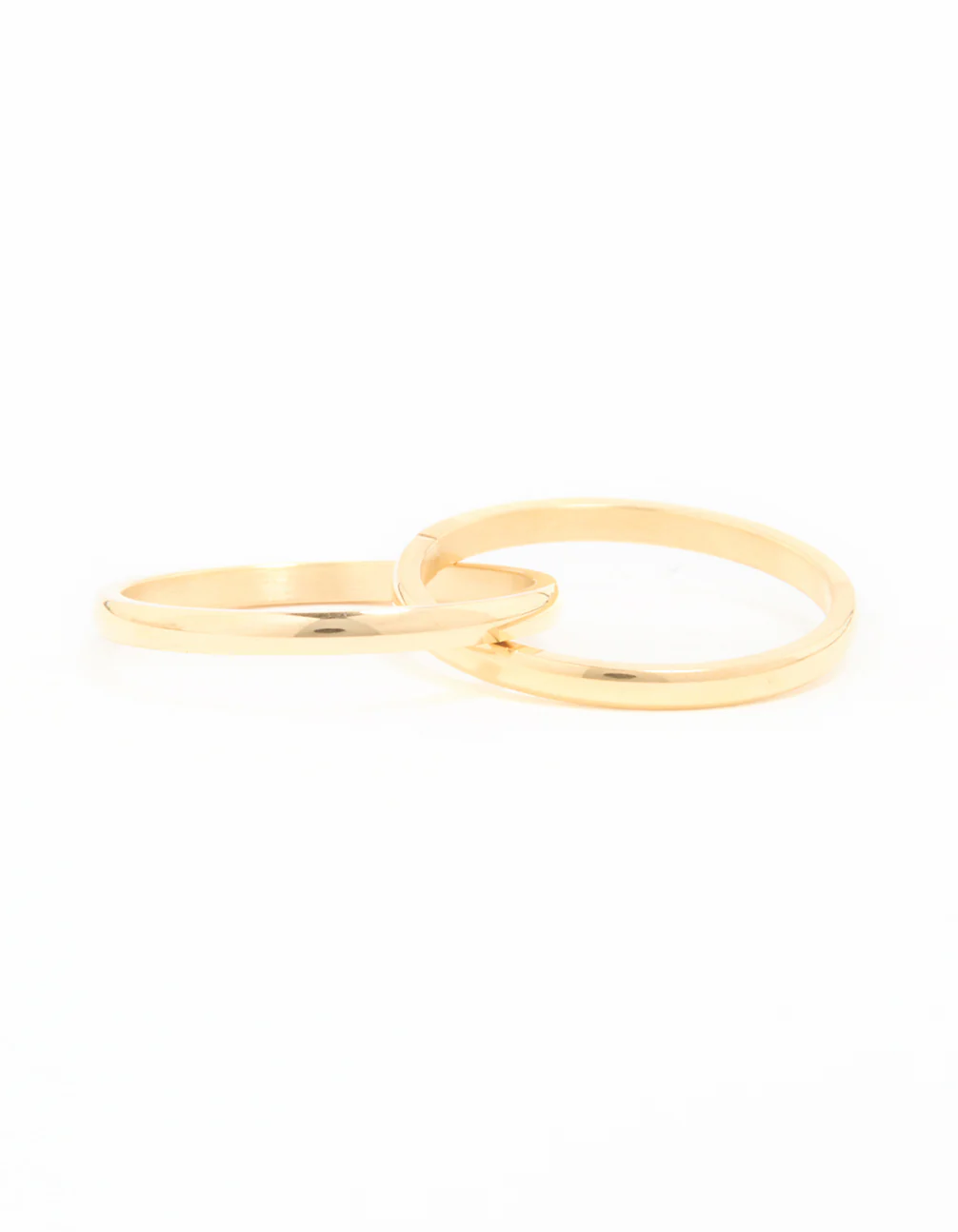 Waterproof Gold Plated Stainless Steel Intertwined Stacked Ring - Image 3