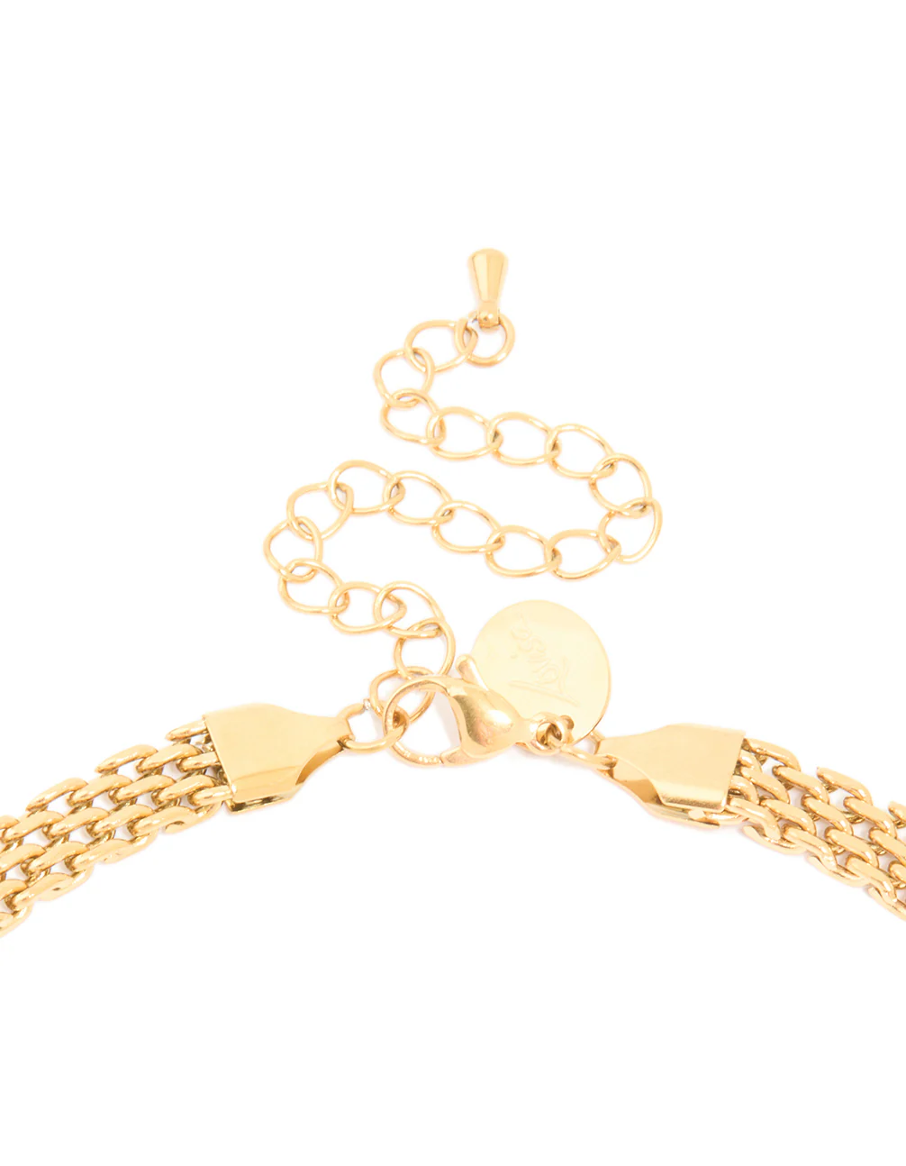 Waterproof Gold Plated Stainless Steel Interwoven Chain Necklace - Image 5