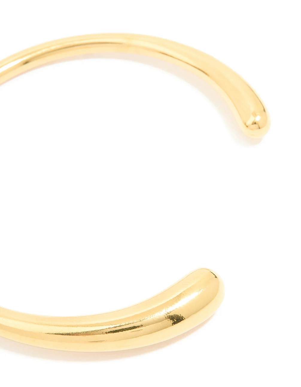 Waterproof Gold Plated Stainless Steel Irregular Ends Bangle - Image 2