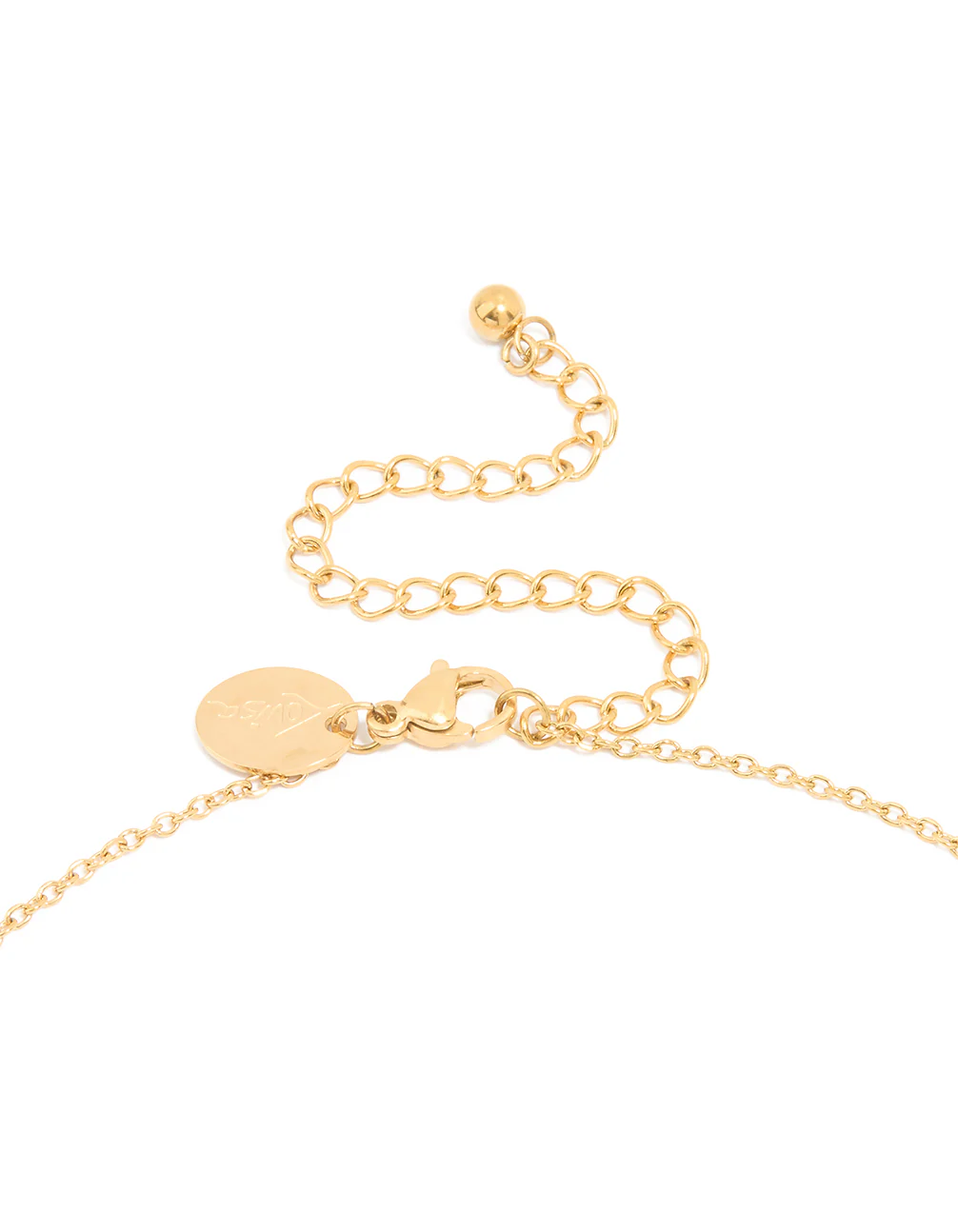 Waterproof Gold Plated Stainless Steel Large Bubble Letter A Necklace - Image 3