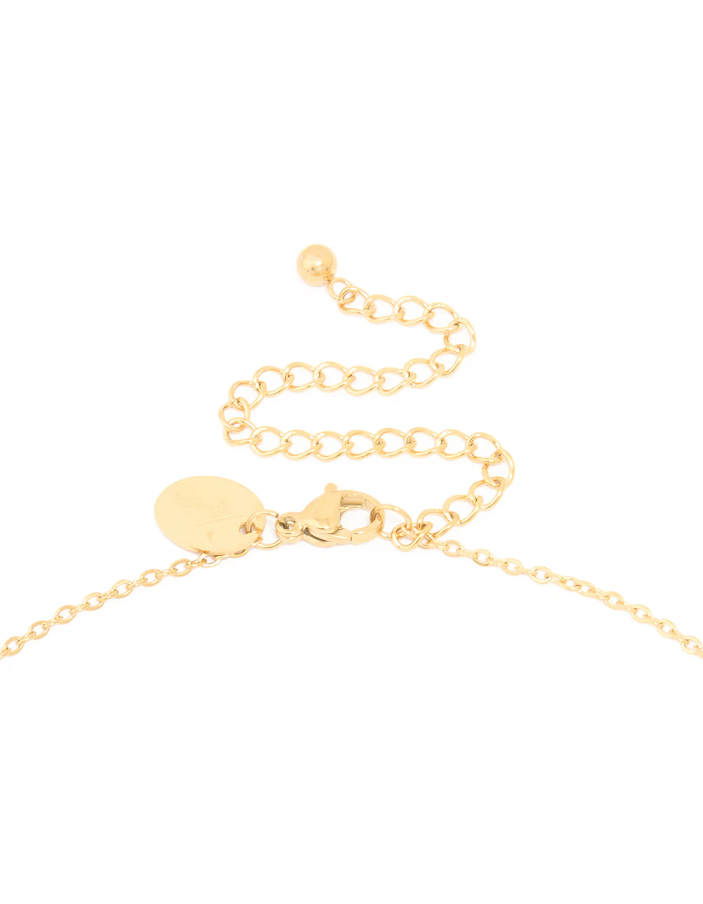 Waterproof Gold Plated Stainless Steel Large Bubble Letter D Necklace - Image 5