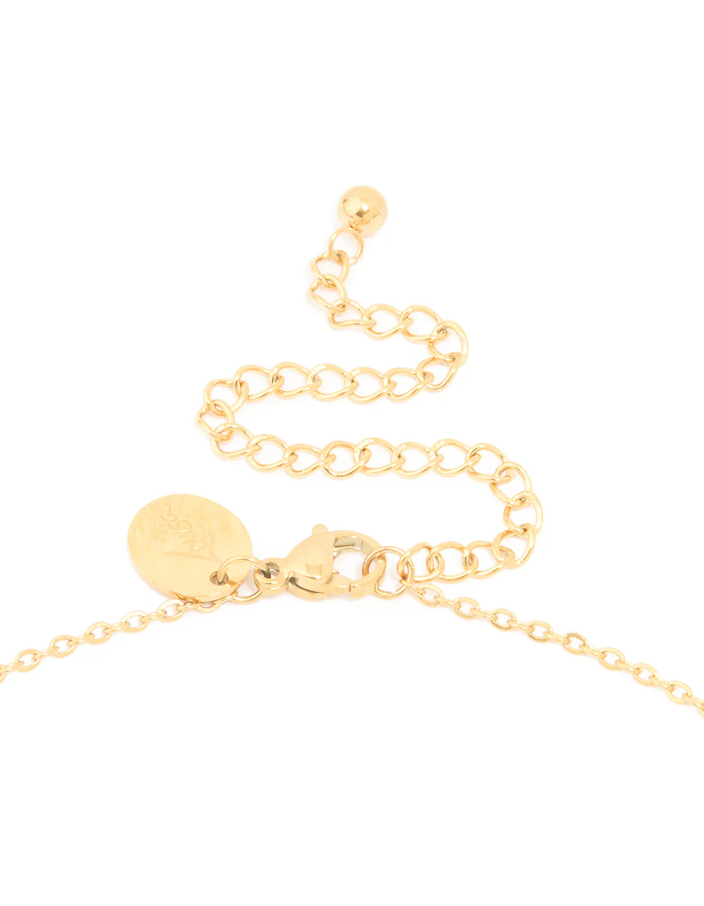 Waterproof Gold Plated Stainless Steel Large Bubble Letter F Necklace - Image 5