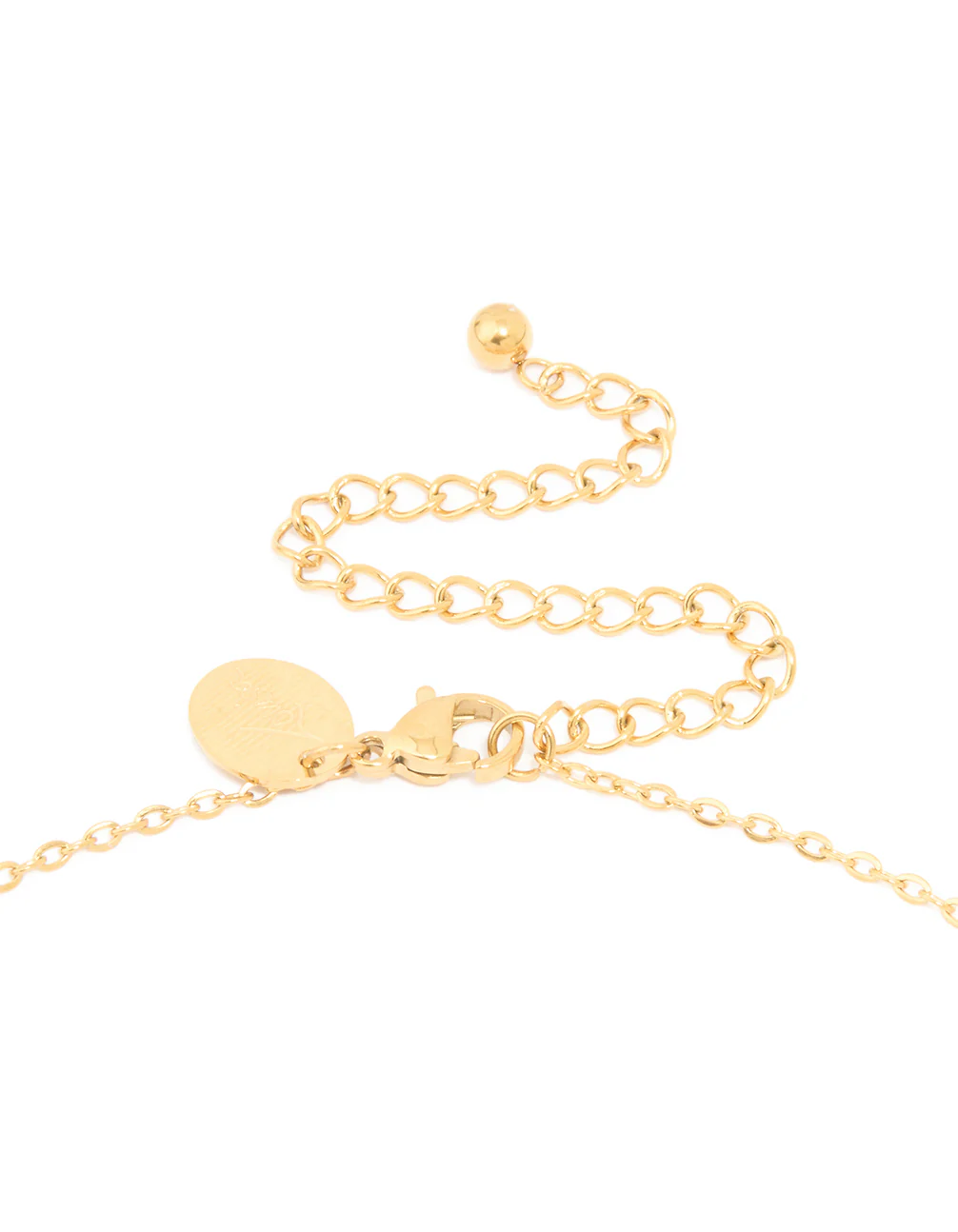 Waterproof Gold Plated Stainless Steel Large Bubble Letter G Necklace - Image 5