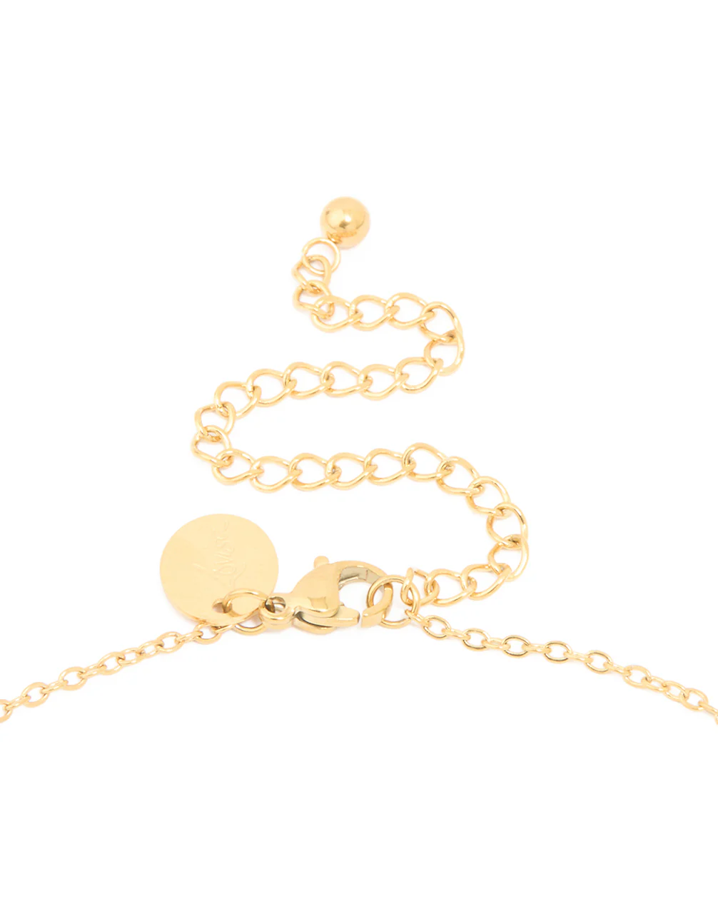 Waterproof Gold Plated Stainless Steel Large Bubble Letter H Necklace - Image 5