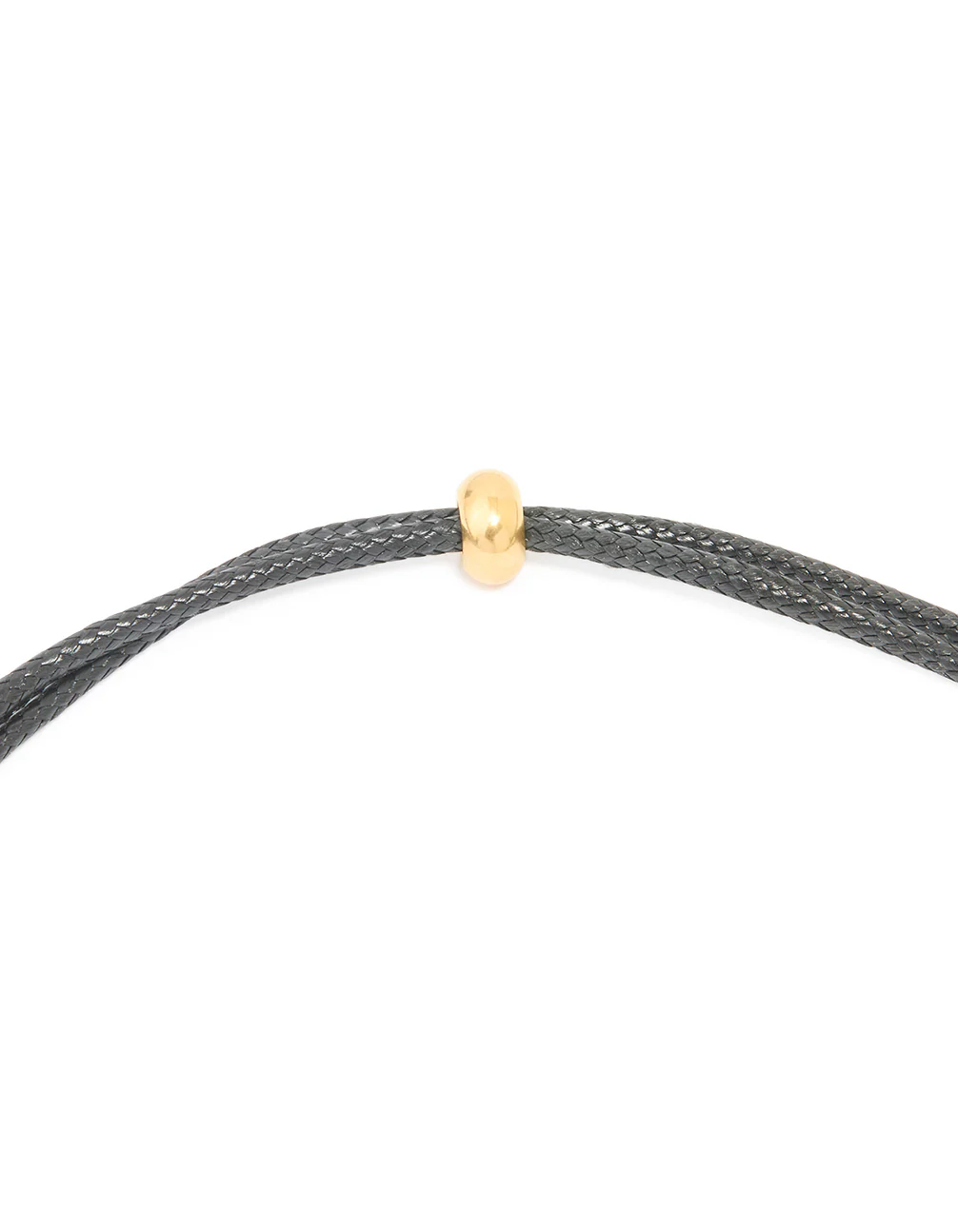 Waterproof Gold Plated Stainless Steel Large Bubble Letter J Cord Necklace - Image 5