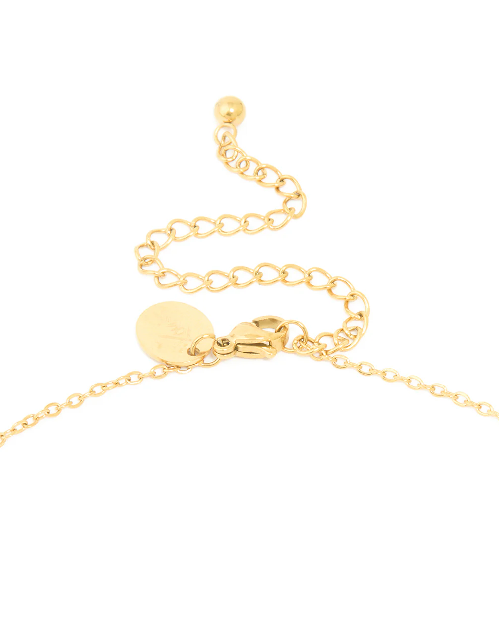 Waterproof Gold Plated Stainless Steel Large Bubble Letter J Necklace - Image 4