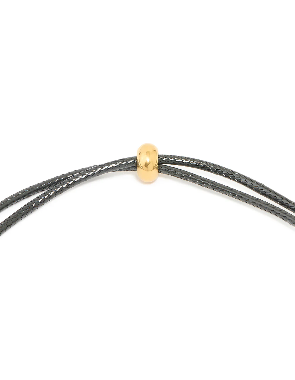 Waterproof Gold Plated Stainless Steel Large Bubble Letter K Cord Necklace - Image 5