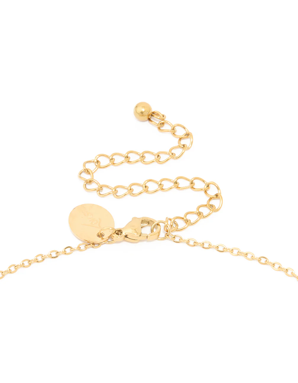 Waterproof Gold Plated Stainless Steel Large Bubble Letter K Necklace - Image 5