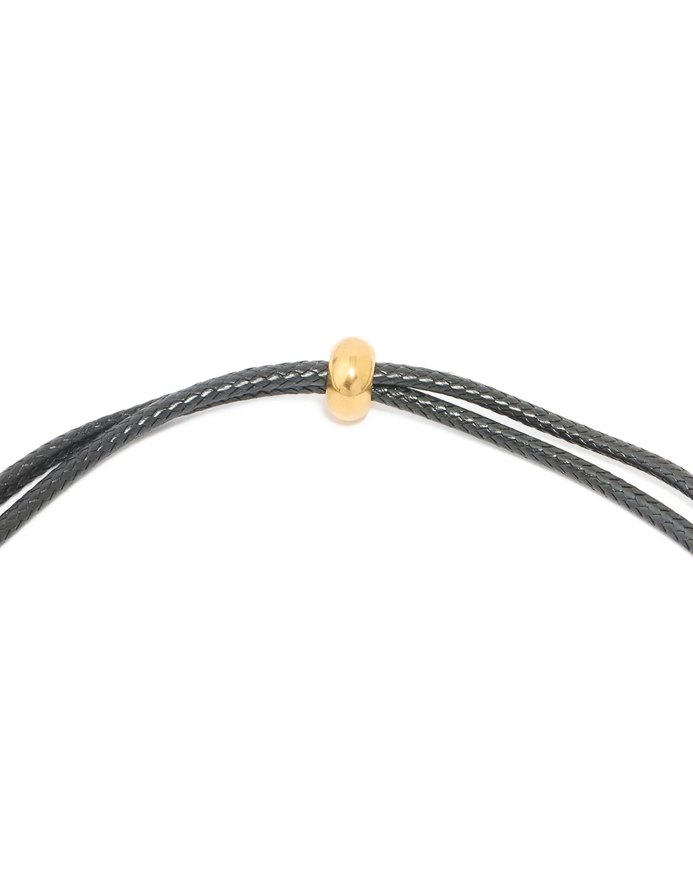 Waterproof Gold Plated Stainless Steel Large Bubble Letter L Cord Necklace - Image 3