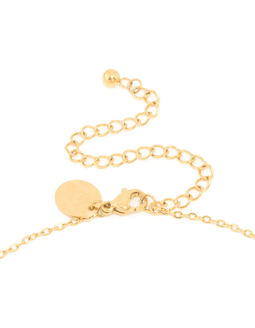 Waterproof Gold Plated Stainless Steel Large Bubble Letter L Necklace - Image 5