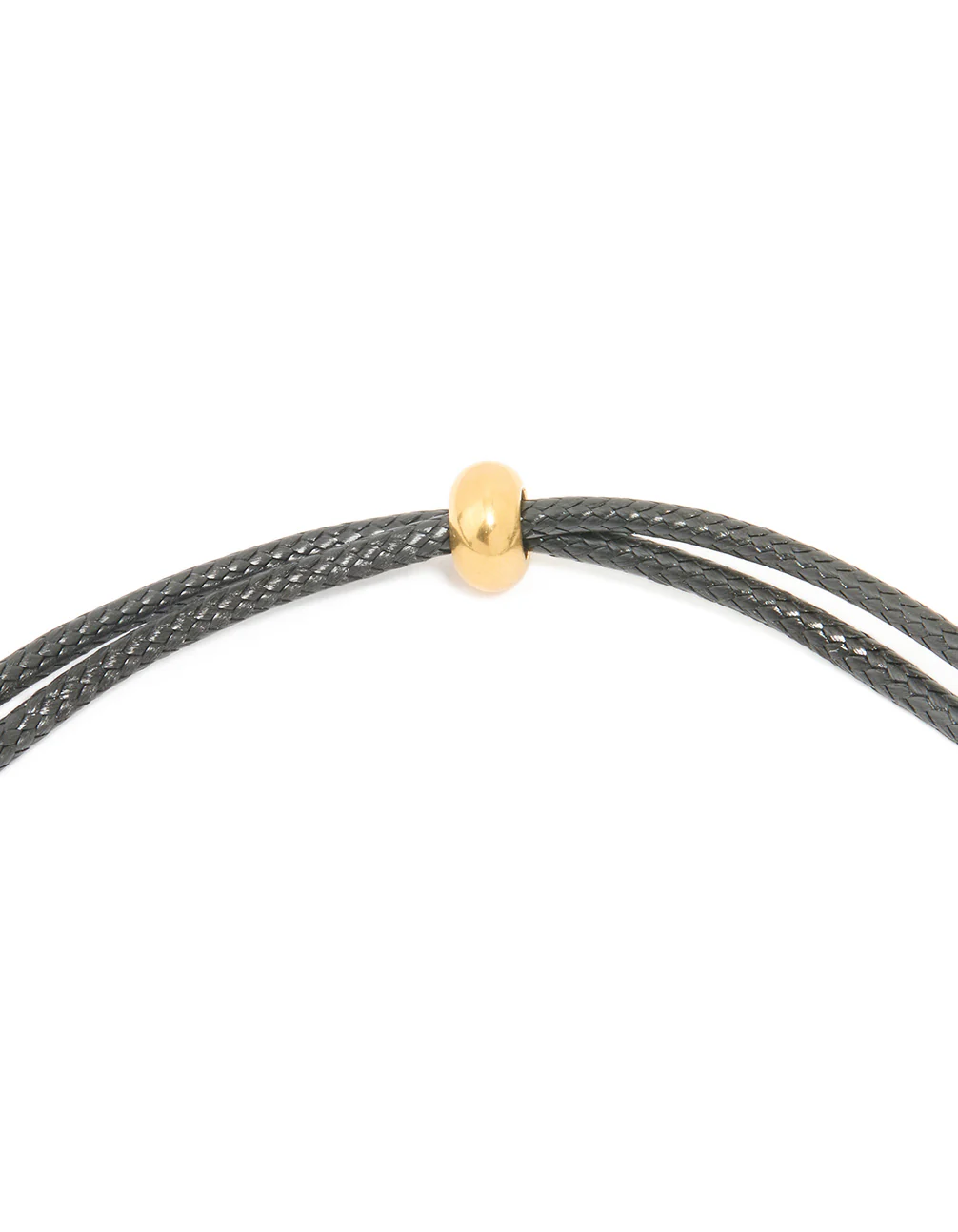 Waterproof Gold Plated Stainless Steel Large Bubble Letter M Cord Necklace - Image 5