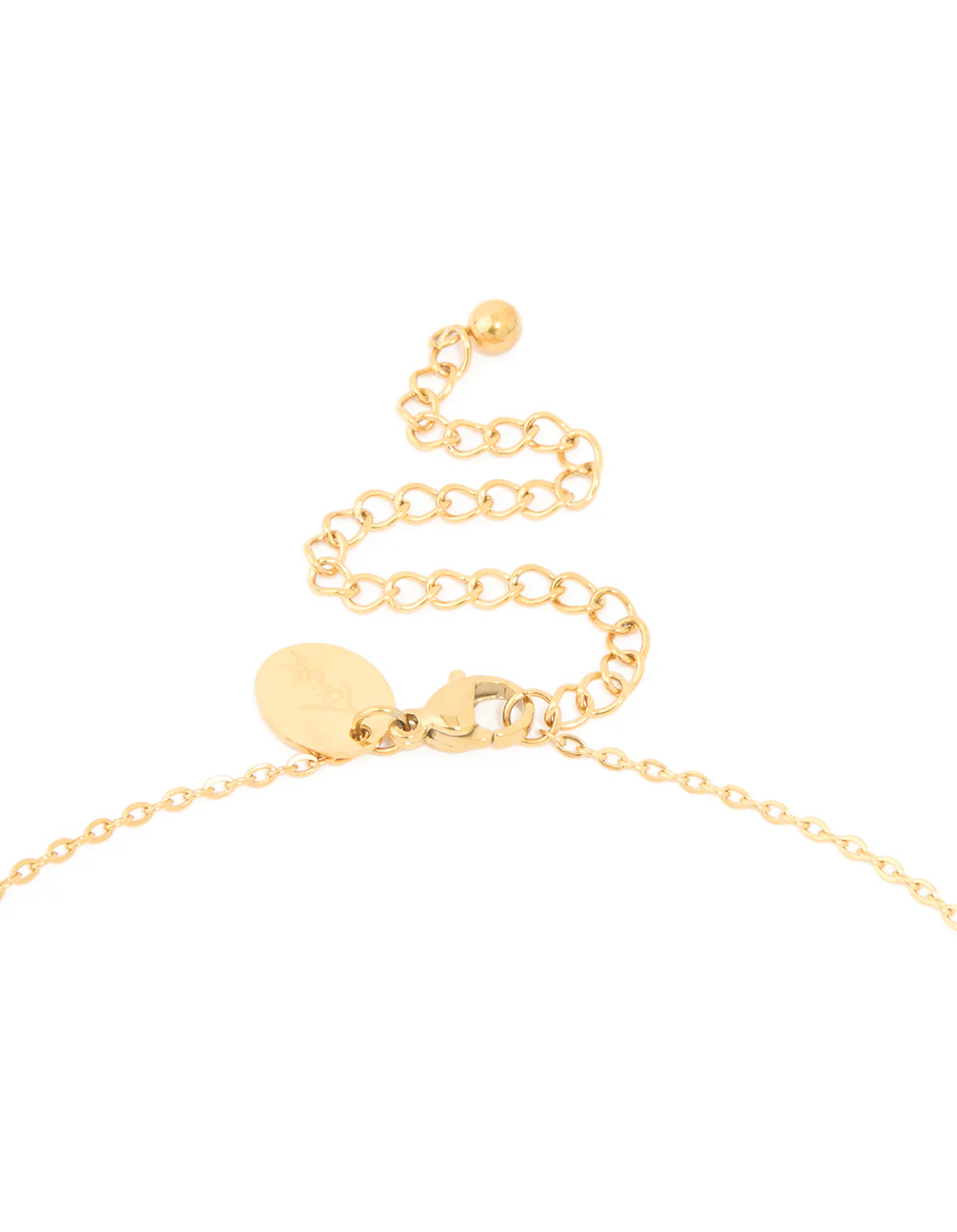 Waterproof Gold Plated Stainless Steel Large Bubble Letter N Necklace - Image 5