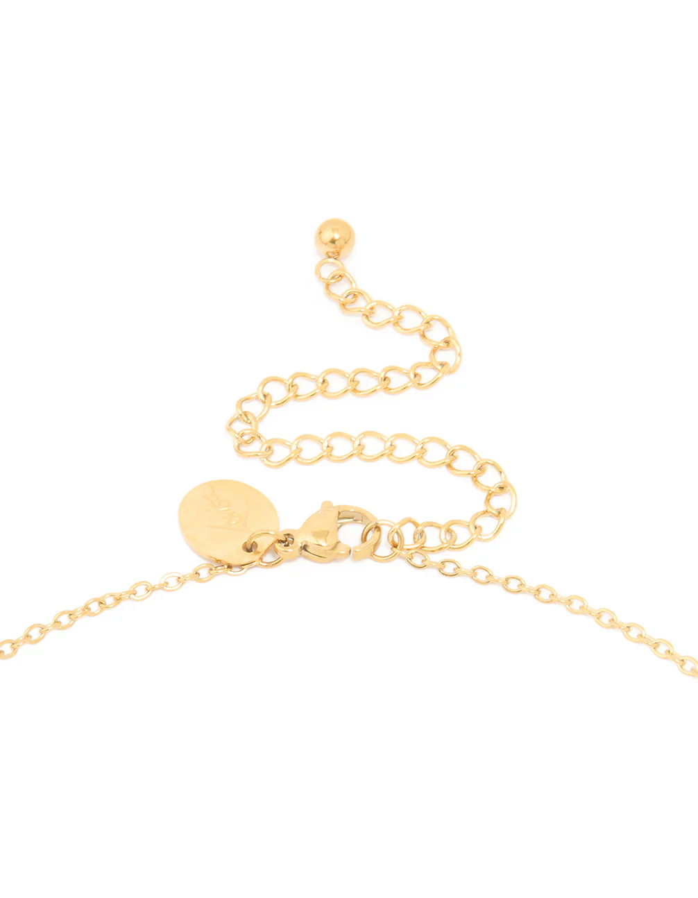 Waterproof Gold Plated Stainless Steel Large Bubble Letter O Necklace - Image 5