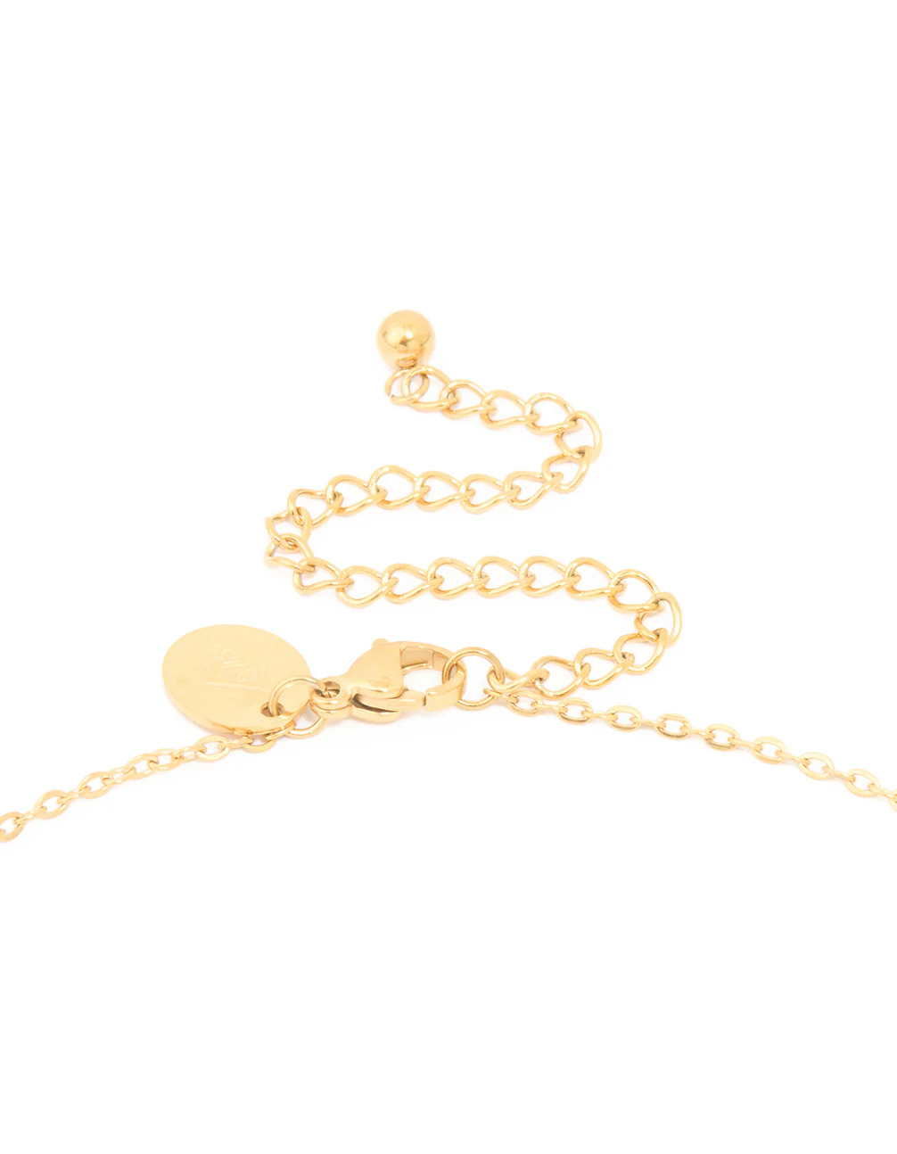 Waterproof Gold Plated Stainless Steel Large Bubble Letter Q Necklace - Image 5