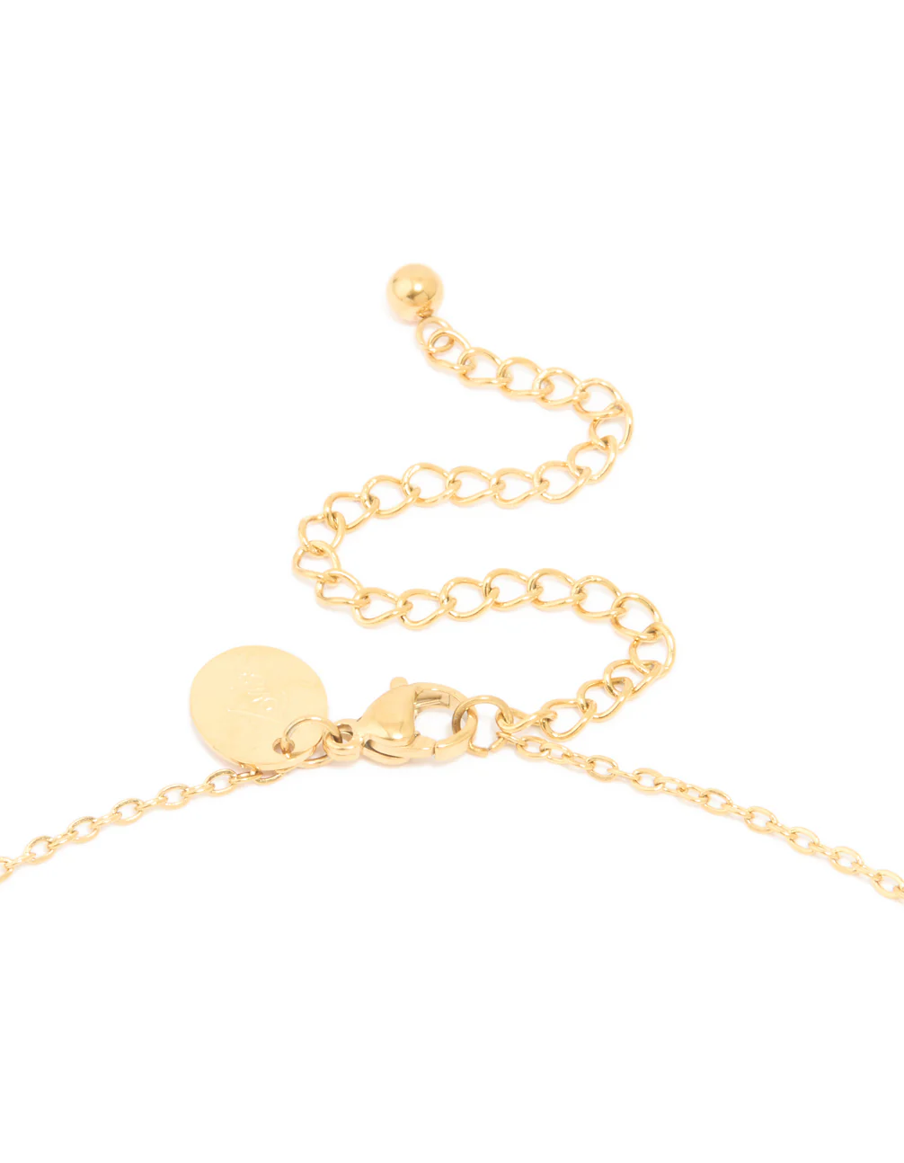 Waterproof Gold Plated Stainless Steel Large Bubble Letter R Necklace - Image 5