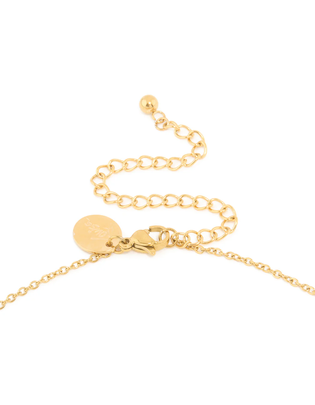 Waterproof Gold Plated Stainless Steel Large Bubble Letter S Necklace - Image 5