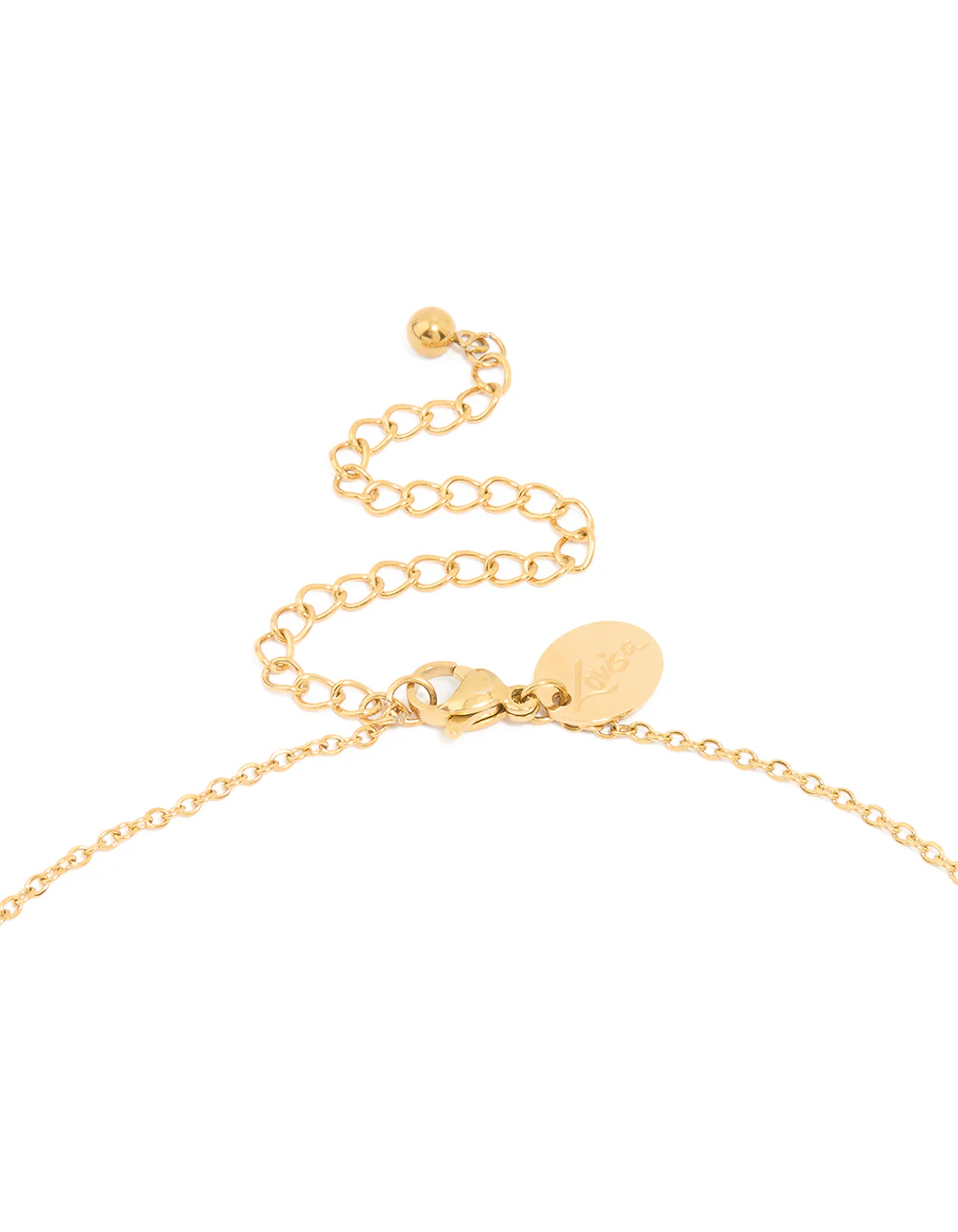 Waterproof Gold Plated Stainless Steel Large Bubble Letter T Necklace - Image 5