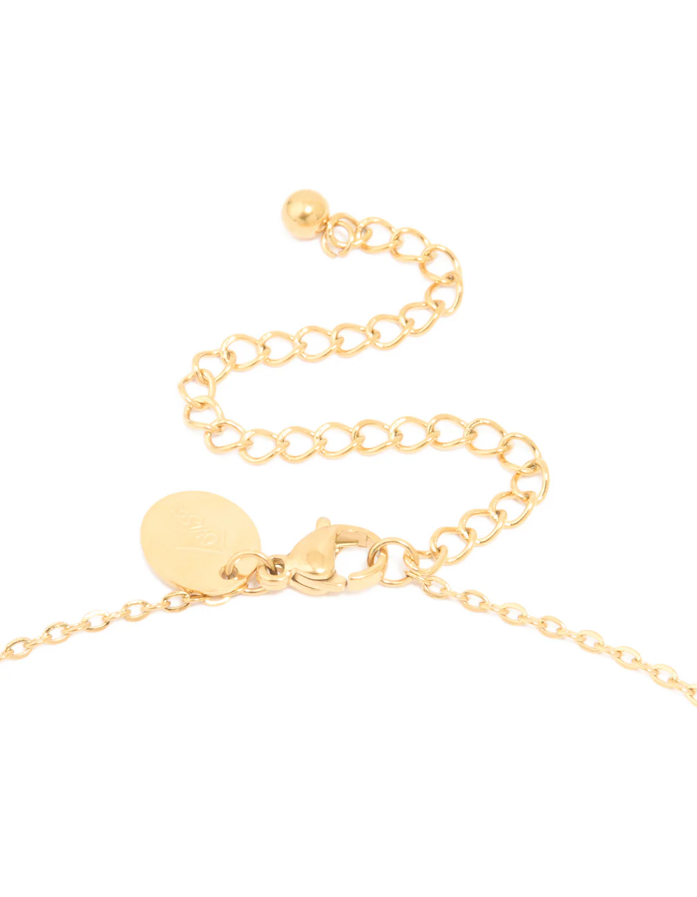 Waterproof Gold Plated Stainless Steel Large Bubble Letter U Necklace - Image 5