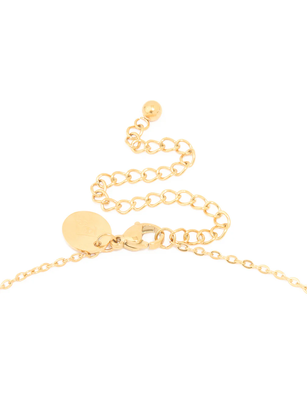 Waterproof Gold Plated Stainless Steel Large Bubble Letter X Necklace - Image 5