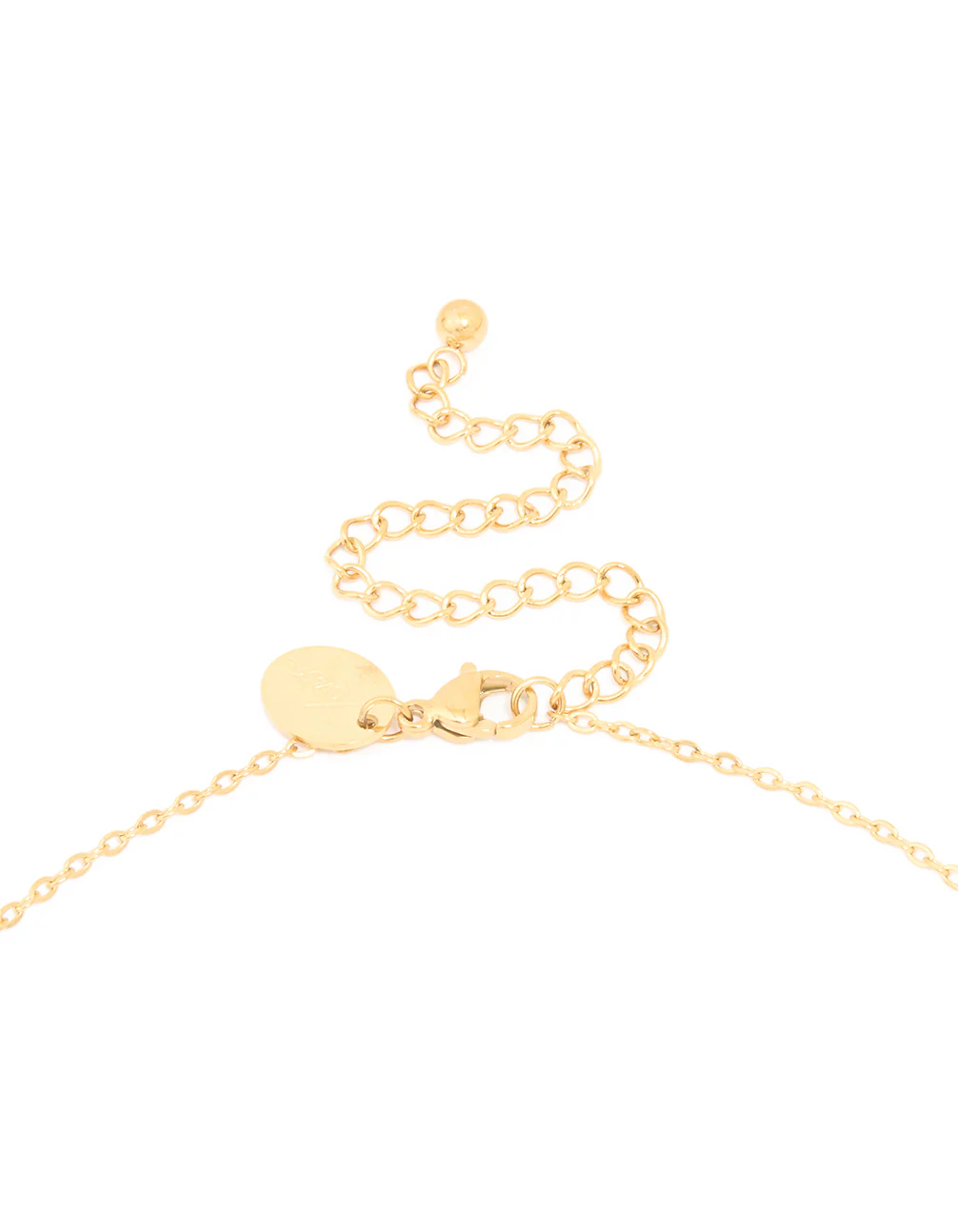 Waterproof Gold Plated Stainless Steel Large Bubble Letter Y Necklace - Image 5